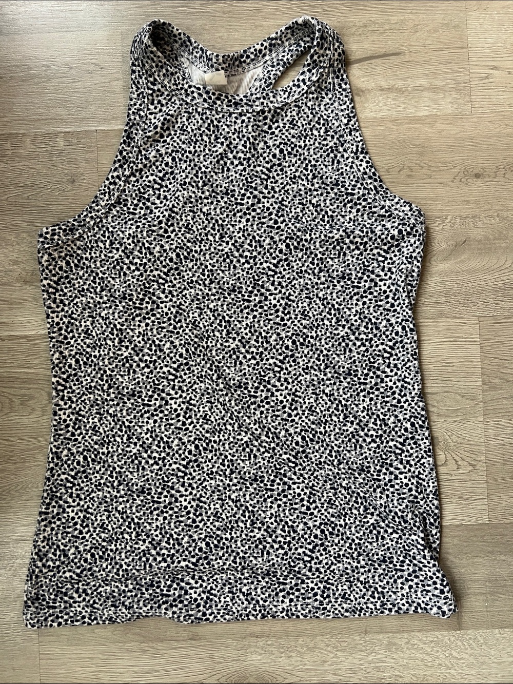Old Navy Blue and White Speckled Racerback Tank